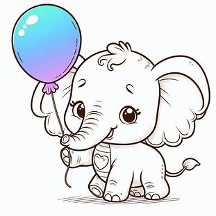 Elephant for kids coloring