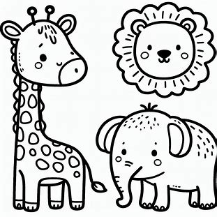 3 Animal for kids coloring