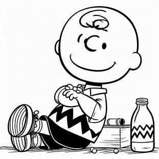 Charlie Brown drinking