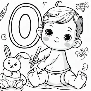 Number 0 For Kids Coloring