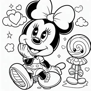 Happy Mickey Mouse For Kids Coloring