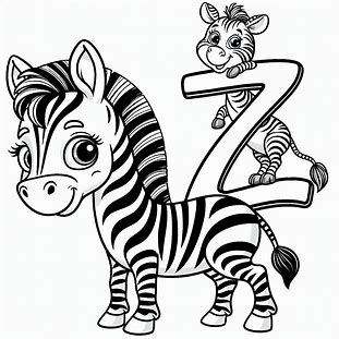 Sketch Of Alphabet Z For Kids Coloring